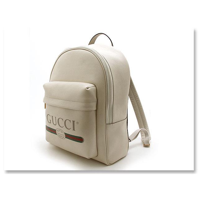 グッチ リュックサック プリント レザー バックパック 547834 ホワイト
