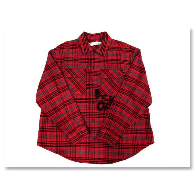 Seal限定商品 メンズ長袖シャツ カジュアルシャツ オフホワイト White Off イタリア製 カジュアル ストリート レッド ブラック Off White オーバーサイズ 美品 中古 おすすめ 人気 レディース メンズ ブランド チェック柄 M ネルシャツ シャツ カジュアルシャツ