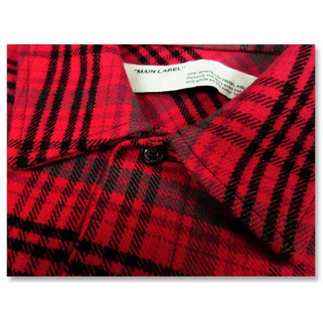 使い勝手の良い オーバーサイズ メンズ長袖シャツ カジュアルシャツ オフホワイト White Off イタリア製 カジュアル ストリート レッド ブラック Off White ネルシャツ 美品 中古 おすすめ 人気 レディース メンズ ブランド チェック柄 M シャツ カジュアルシャツ