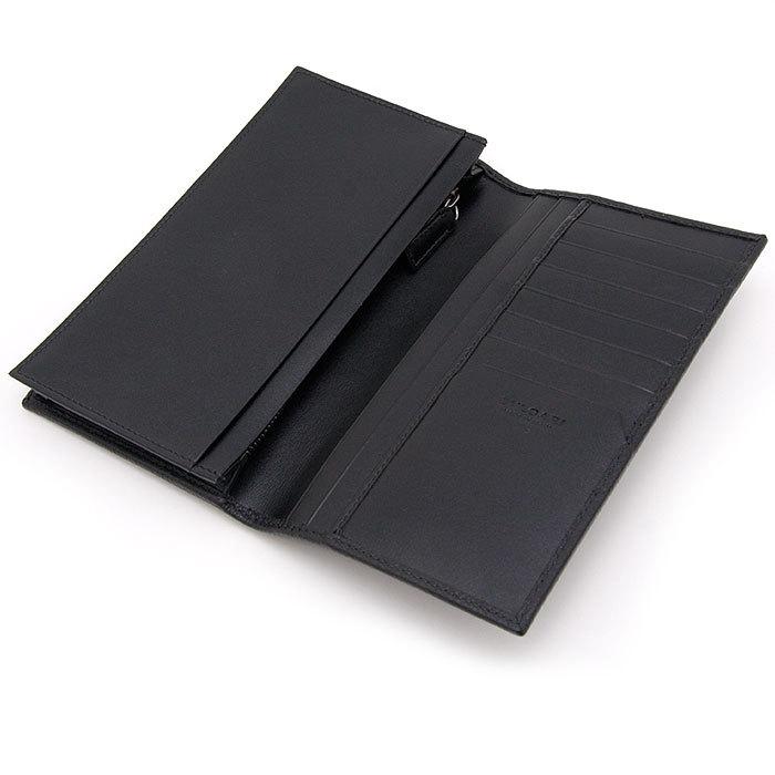 ブルガリ 長財布 オクト レザー ロングウォレット 36966 ブラック  