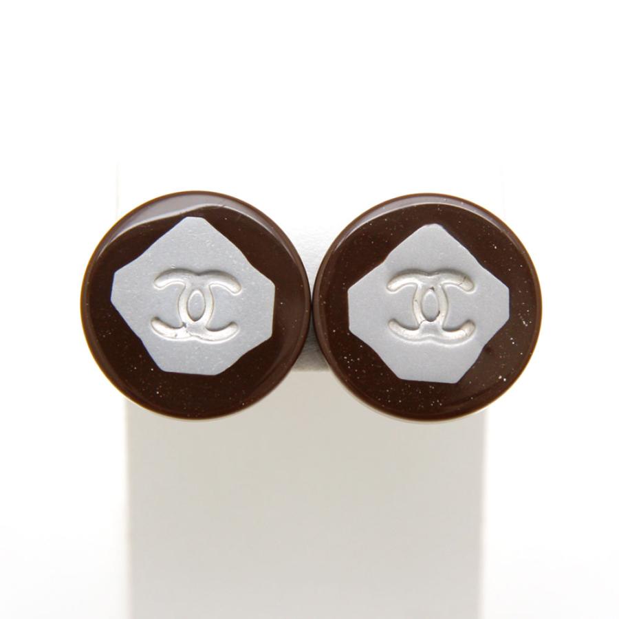CHANEL シャネル イヤリング ココマーク ラウンド型 99P ダーク 