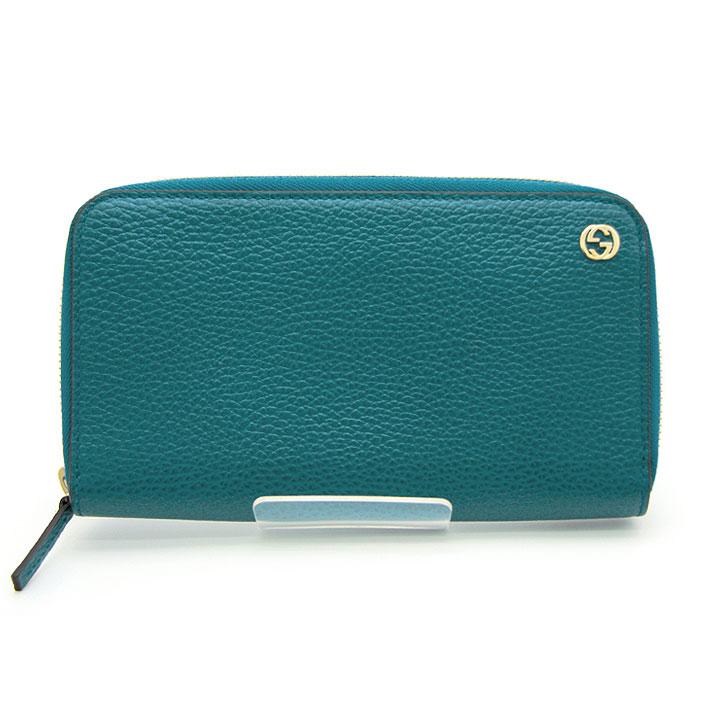 グッチ 長財布 レザー ロングウォレット 449347 CAO0G 4618 コバルト 