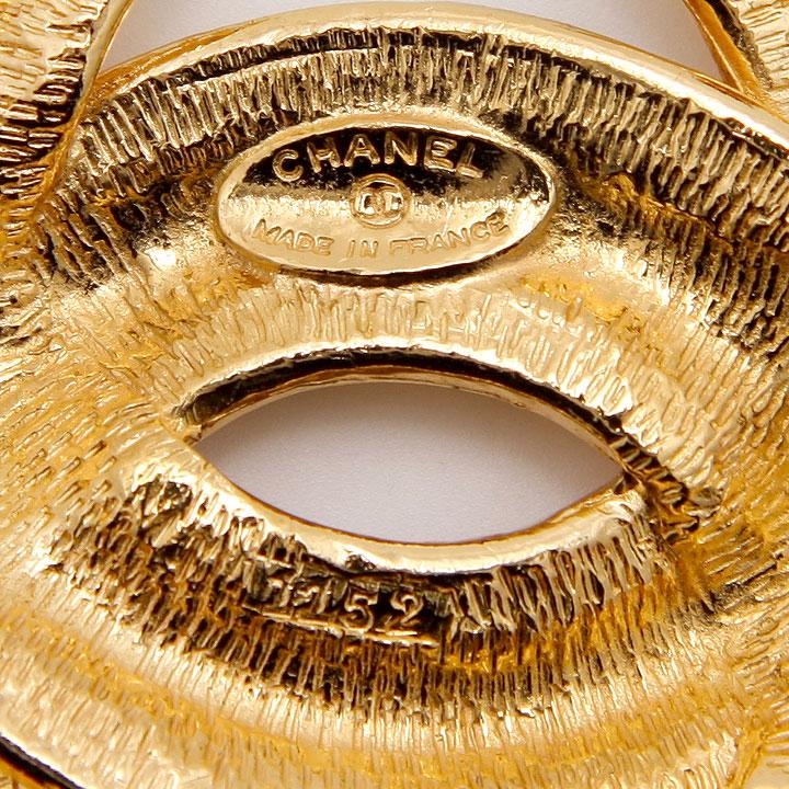 CHANEL シャネル ブローチ ココマーク マトラッセ 1152 ゴールド CHANEL シャネル ブローチ ココマーク マトラッセ 1152 ゴールド