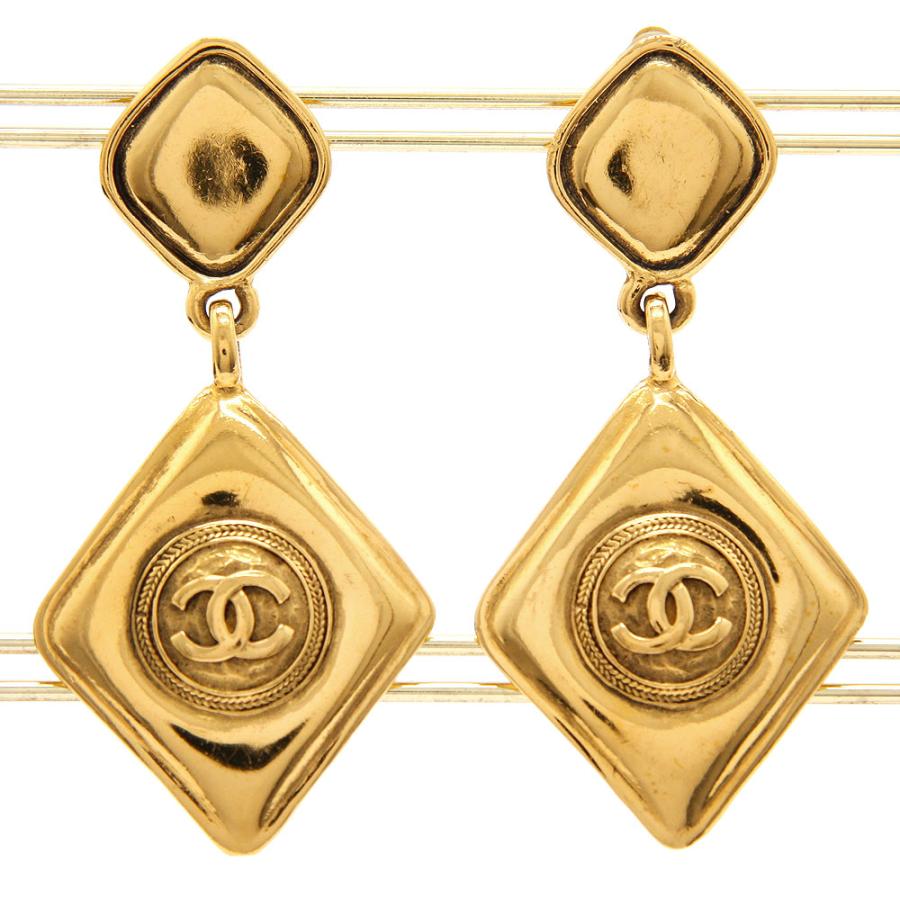 CHANEL シャネル イヤリング ダイヤ ココマーク スウィング GP  