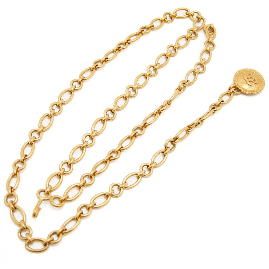 CHANEL シャネル チェーンベルト ココマーク ゴールド メタル GP CHANEL シャネル チェーンベルト ココマーク ゴールド メタル GP