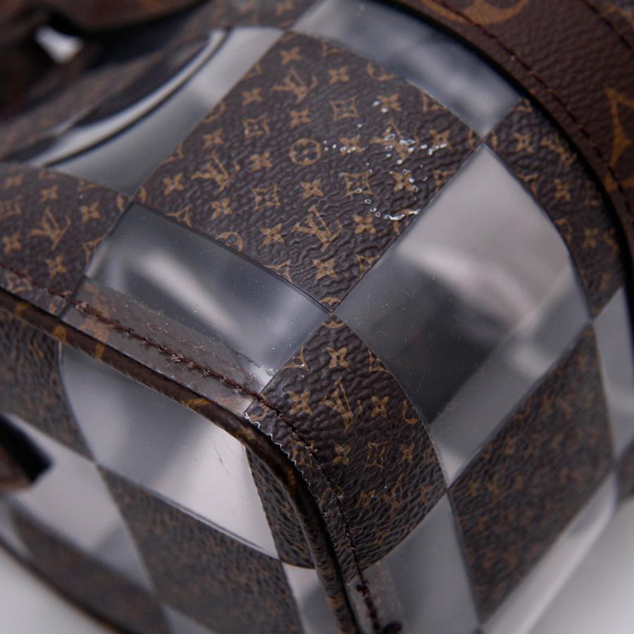 ルイヴィトン ショルダーバッグ モノグラム チェス キーポル・バンドリエール 25 M20872 ブラウン クリア LOUIS VUITTON フランス製 中古 美品｜r-deco-online｜05