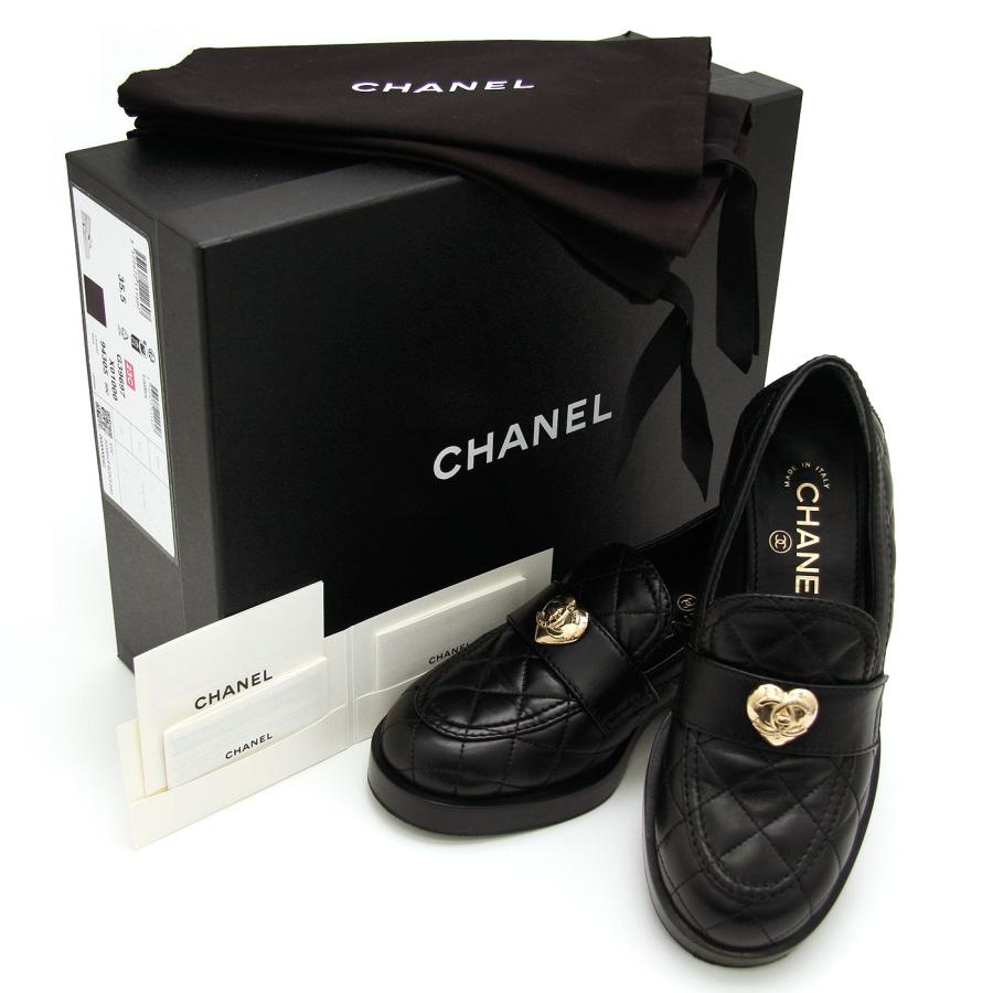 CHANEL シャネル ローファー ハートターンロック マトラッセ 35 CHANEL シャネル ローファー ハートターンロック マトラッセ 35
