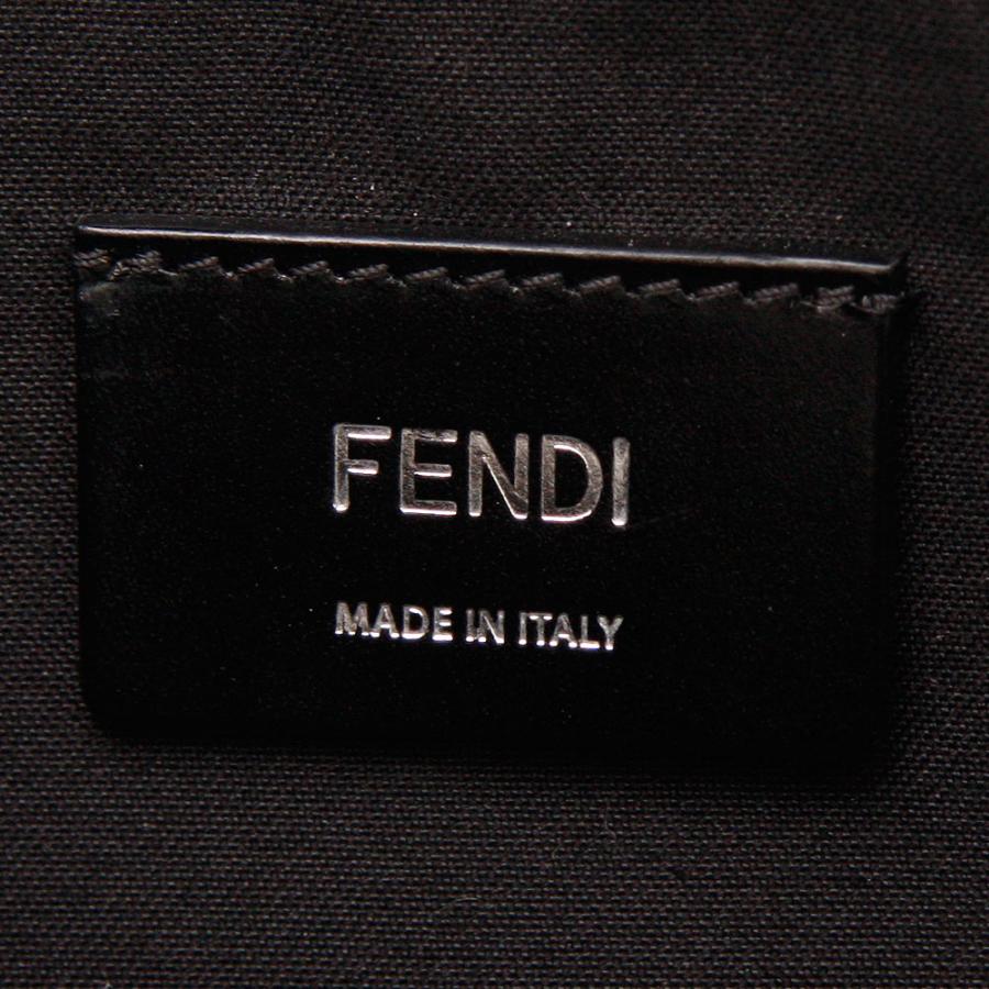 FENDI ROMA フェンディ クラッチバッグ ブラックレザー ポーチ