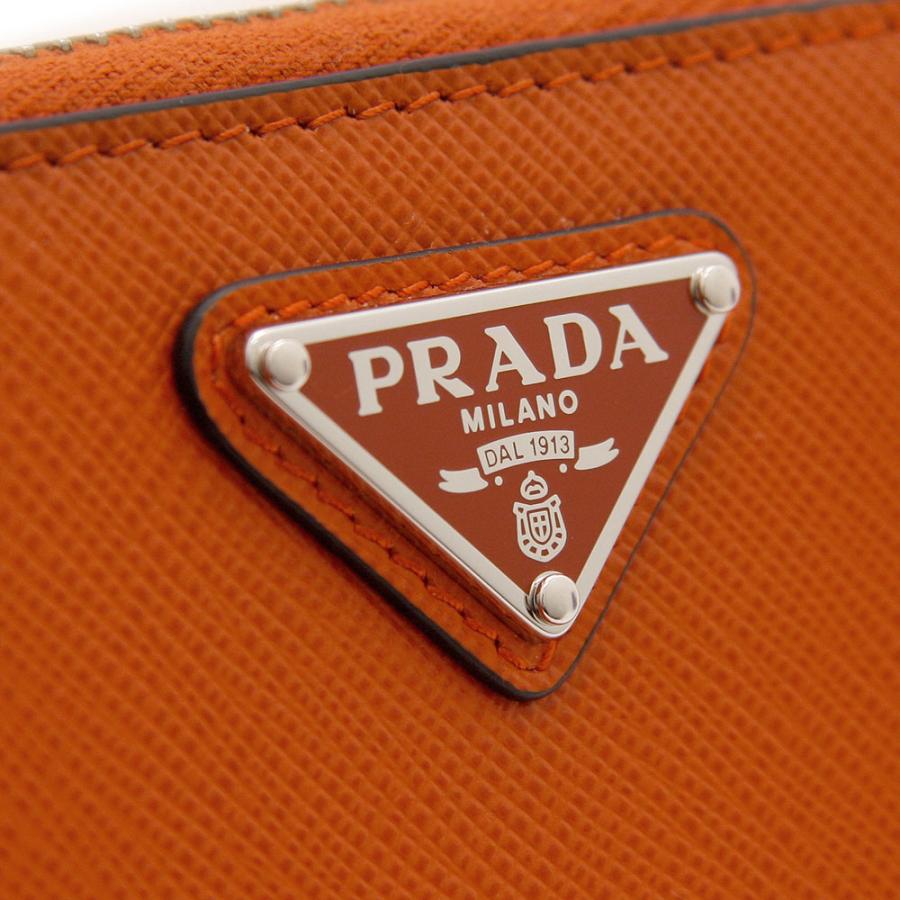 PRADA プラダ　コインケース　オレンジ サフィアーノレザー　ミニ財布　46 PRADA プラダ コインケース オレンジ サフィアーノレザー ミニ