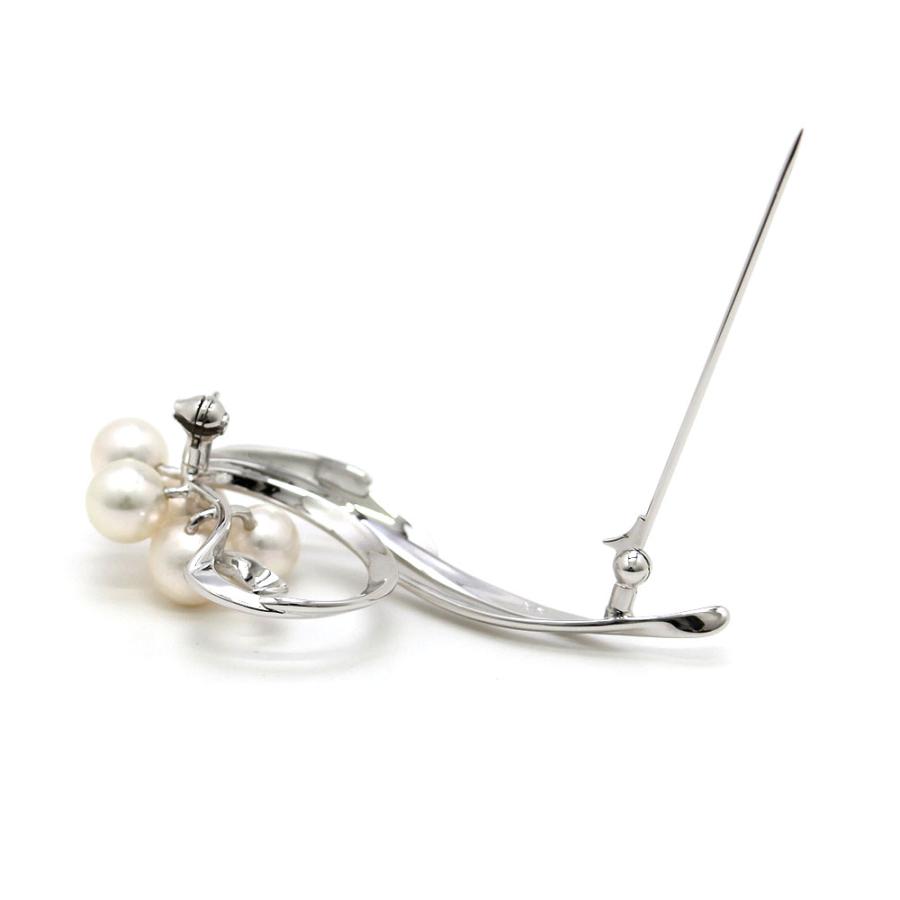MIKIMOTO ミキモト ブローチ 5粒 パール 真珠 シルバー MIKIMOTO ミキモト ブローチ 5粒 パール 真珠 シルバー