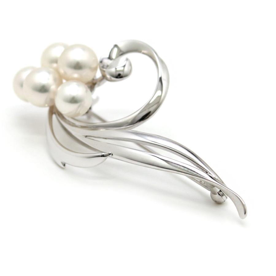 MIKIMOTO ミキモト ブローチ 5粒 パール 真珠 シルバー MIKIMOTO ミキモト ブローチ 5粒 パール 真珠 シルバー