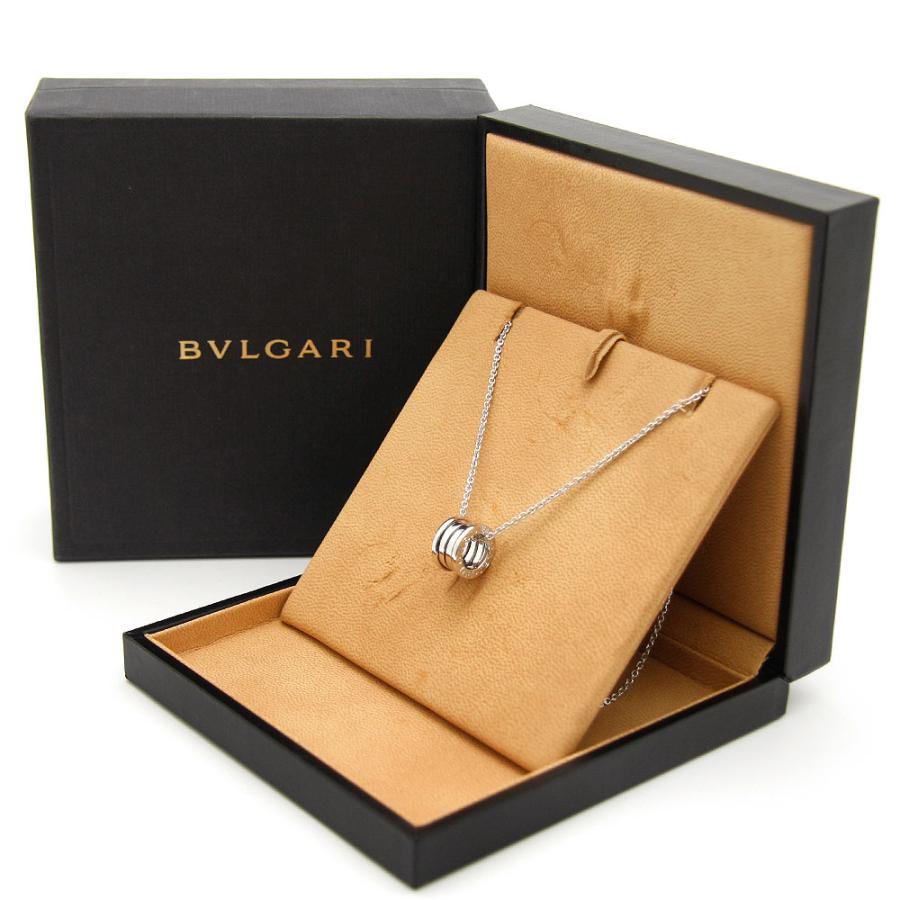 新品 ネックレス 18k ビーゼロ　ホワイトゴールド　ストーン付き ビー・ゼロワン ブルガリ BVLGARI ネックレス ペンダント 新品