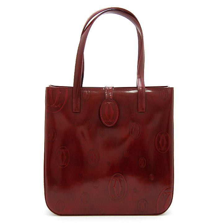 最終価格！Cartier ハッピーバースデー ボルドー エナメルレザー バック