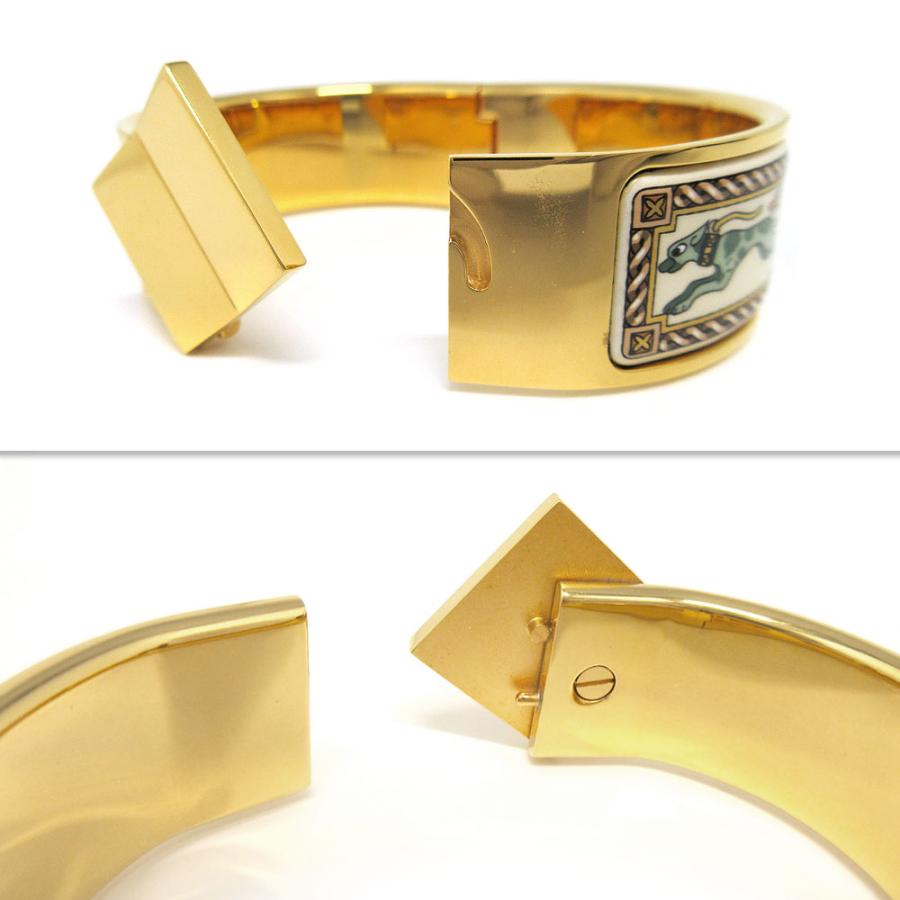 HERMES エルメス ブレスレット エマイユGM 七宝焼き ゴールド