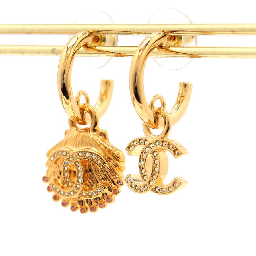 CHANEL ロゴ フープピアス カラフル シャネル CHANEL フープピアス ココマーク 星 ラインストーン