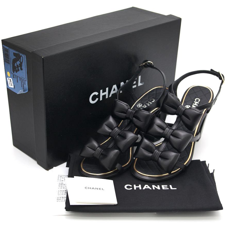 CHANEL シャネル サンダル、ミュール リボン ココマーク 11A