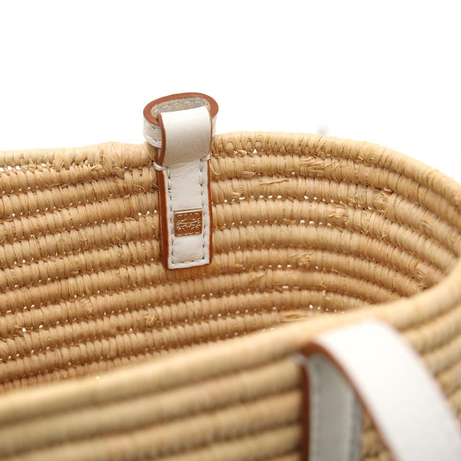 violet's　未使用品　ロエベかごバッグ　バスケット　スモール LOEWE】ロエベ バスケットバッグ スモール ラフィア&カーフ