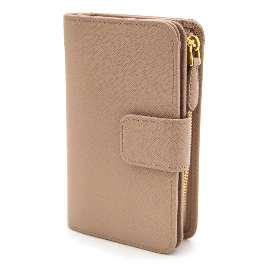 PRADA プラダ 二つ折り財布 サフィアーノ トライアングル