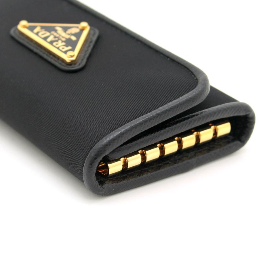 プラダ PRADA キーケース 6連 テスート ナイロン サフィアーノ