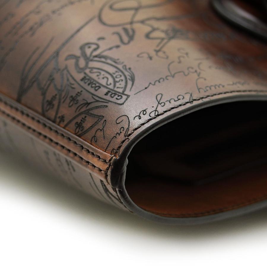 ベルルッティ トゥジュール 全面スクリット柄 カリグラフィ ブラウン Berluti ベルルッティ バッグ メンズ ブランド トートバッグ