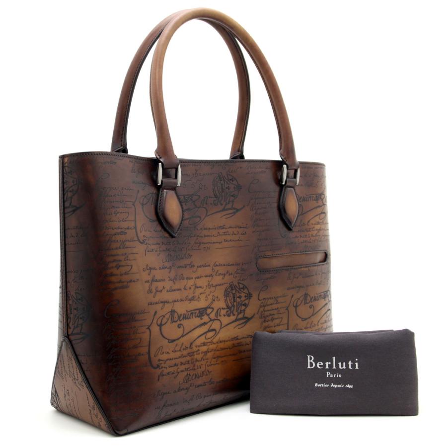 美品✨ベルルッティ カリグラフィ トゥジュール スクリット トートバッグ A4◎ Berluti ベルルッティ 美品 希少 限定 ターコイズパティーヌ
