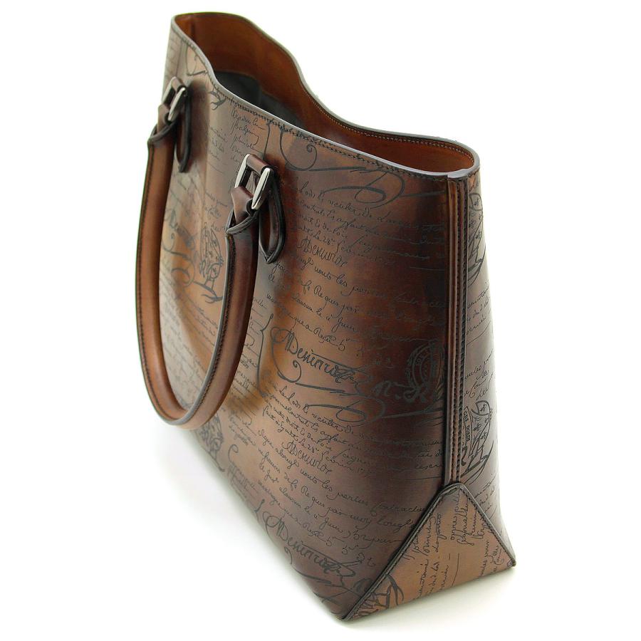 ベルルッティ カリグラフィ トゥジュール レザー トートバッグ ブラウン Berluti ベルルッティ トートバッグ カリグラフィ トゥー