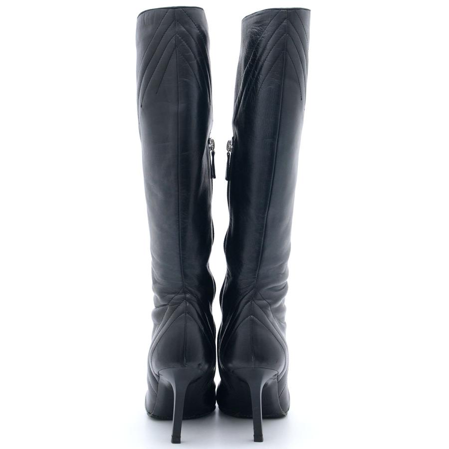 CHANEL シャネル ブーツ ポインテッドトゥ サイドジップ ロング