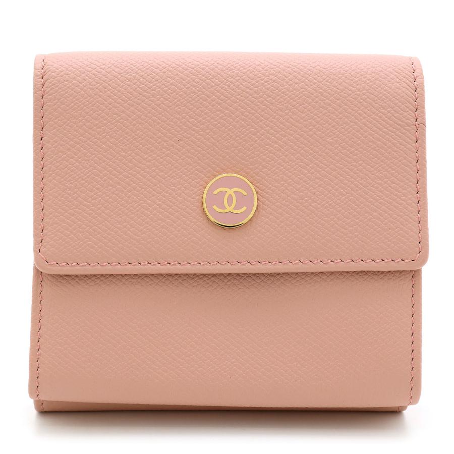 CHANEL（シャネル） 二つ折り財布 ココボタン Wホック フラップ