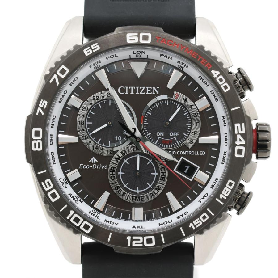 CITIZEN シチズン 腕時計 PROMASTER プロマスター LANDシリーズ CB5036-10X 電波ソーラー エコドライブ クロノグラフ ブラック メンズ 中古 美品 | CITIZEN