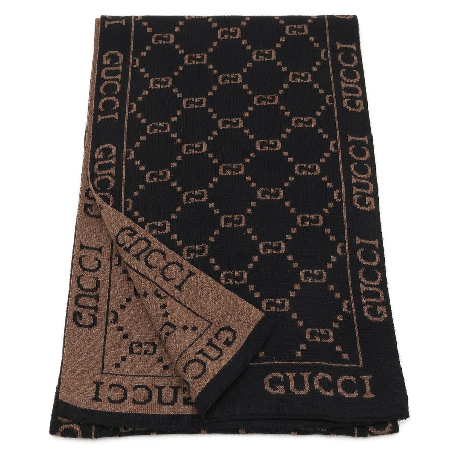 GUCCI（グッチ） ノベルティ マフラー GG リバーシブル ブラック