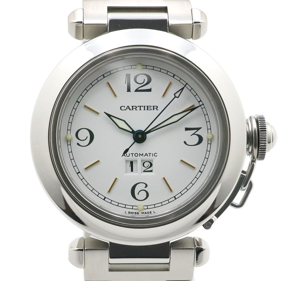 Cartier カルティエ 腕時計 Pasha C パシャC W31044M7 ビッグデイト 自動巻き AT 白文字盤 SS ボーイズ メンズ レディース 中古 美品 | Cartier