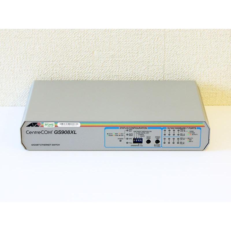 CentreCOM GS908XL Allied Telesis レイヤー2スイッチ【中古 