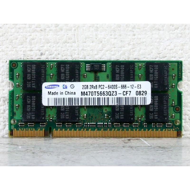 M470T5663QZ3-CF7 Samsung 2GB PC2-6400S DDR2-800 SODIMM 200pin【中古 ...