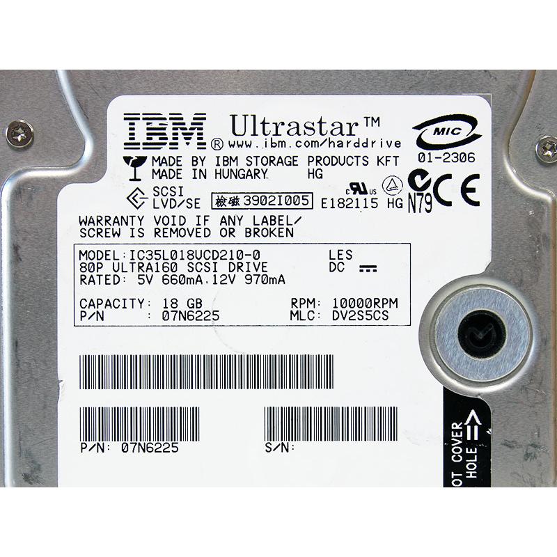 売り出し価格 IC35L018UCD210-0 IBM Data Storage Systems 18.2GB 3.5インチ/Ultra 160 SCSI SCA 80-Pin/10000rpm Ultrastar 73LZX【ハードディスク】