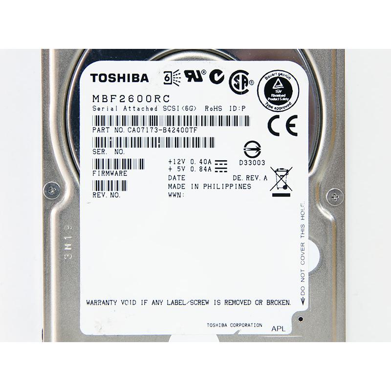 MBF2600RC 東芝 600GB 2.5インチ/Serial Attached SCSI/10025rpm Enterprise HDD【中古ハードディスク】｜r-device｜02