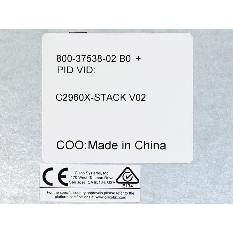 800-37538 Cisco Systems C2960X-STACK V02 Catalyst 2960X 等用 800-37538 Cisco Systems C2960X-STACK V02 Catalyst 2960X 等用