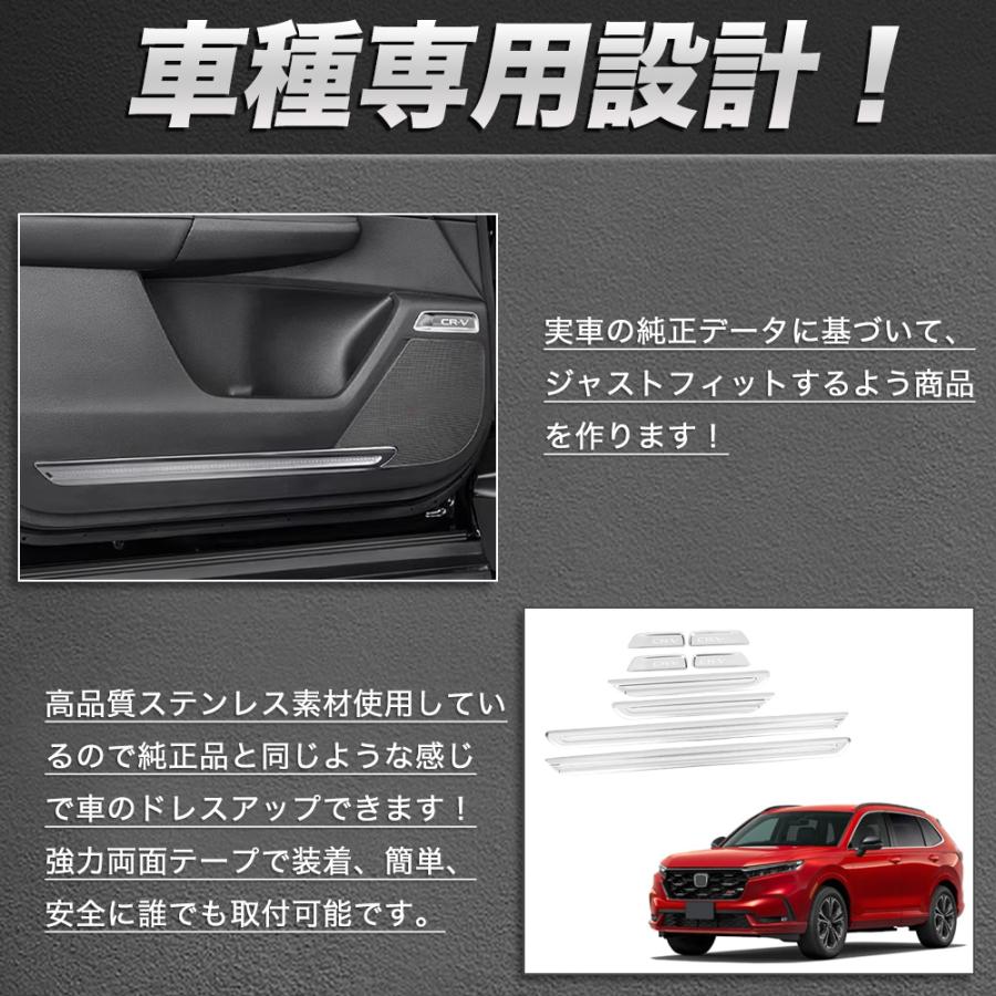 CR157 CRV CR-V（ホンダ）e:HEV RS RS5 RS6 内側 サイドドア 下部 ガーニッシュ カバー プロテクター 内装 ...