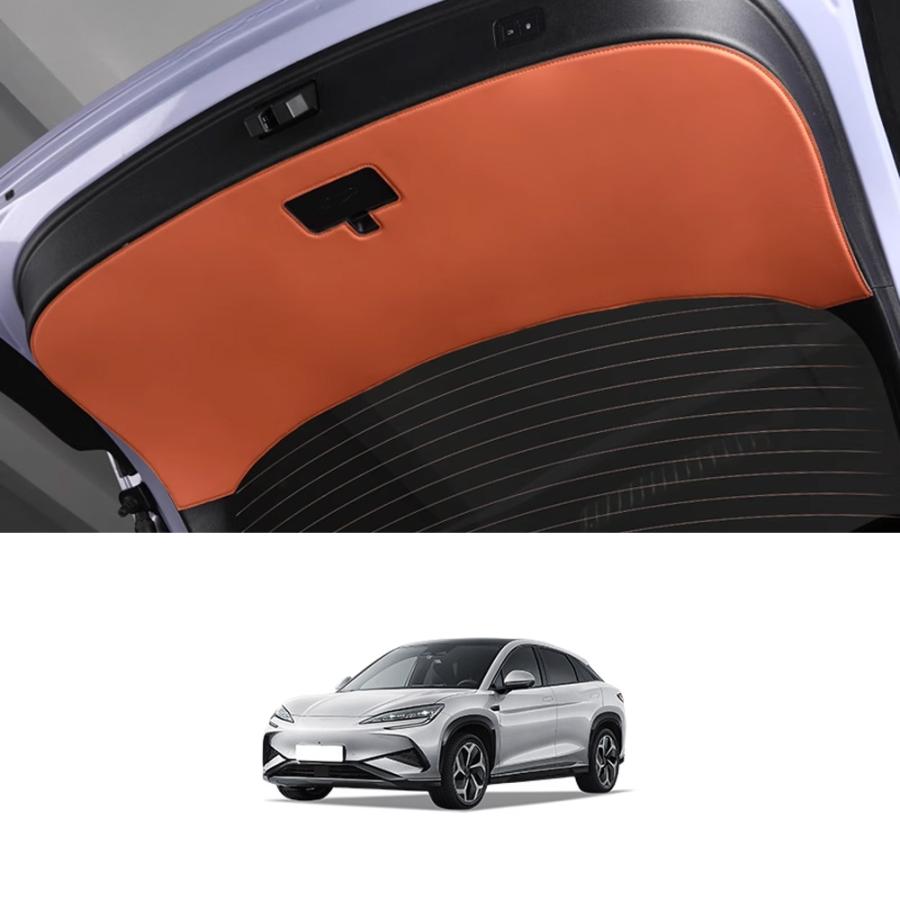 LO034 シーライオン ７（ＢＹＤ）専用 ラゲッジ テールゲート キックガード カバー プロテクター カスタム品  レザー製 アクセサリー | ブランド登録なし | 07