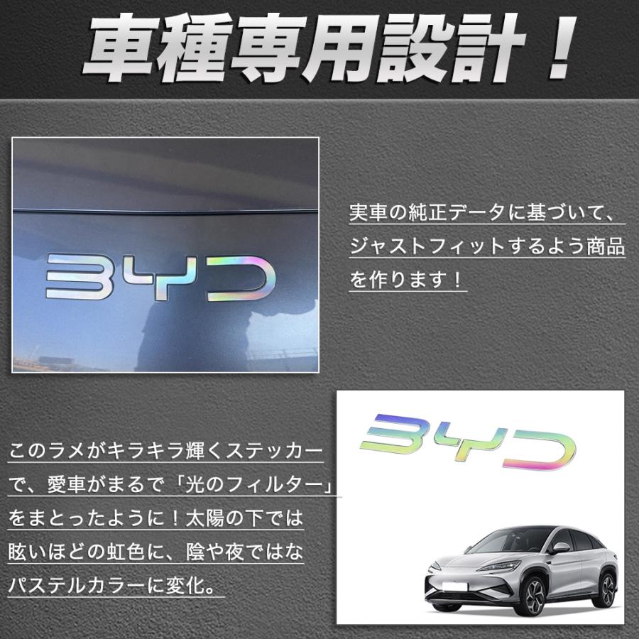 LO037 シーライオン 7（BYD）専用 七色ステッカー カバー