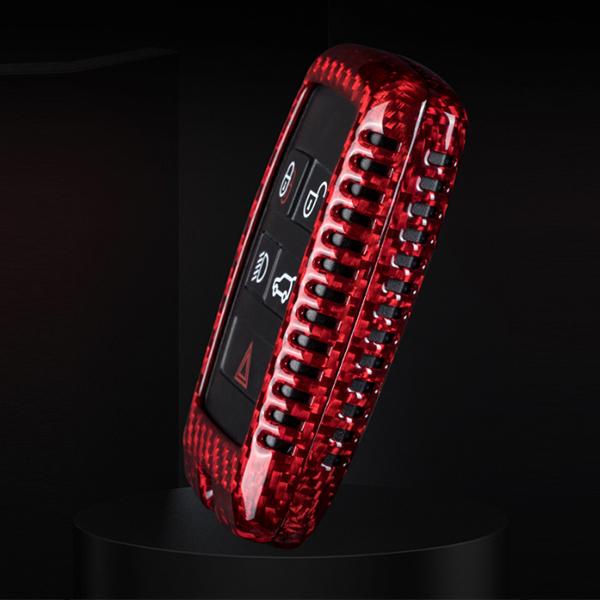 LR031 ランドローバー 新型ディフェンダー カーボン製キーカバー キーホルダー 保護 キーケース  アクセサリー カスタム パーツ 2Pの画像