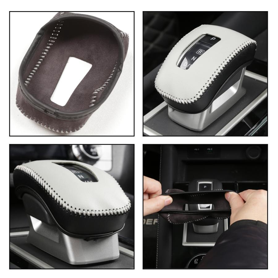 OU268 三菱 アウトランダーPHEV GN系専用 レザーシフトノブカバー