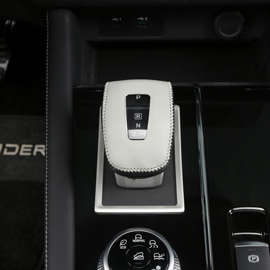 OU268 三菱 アウトランダーPHEV GN系専用 レザーシフトノブカバー