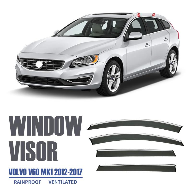 QY047 V60（ボルボ）FB、FD ドアバイザー サイドバイザー 専用