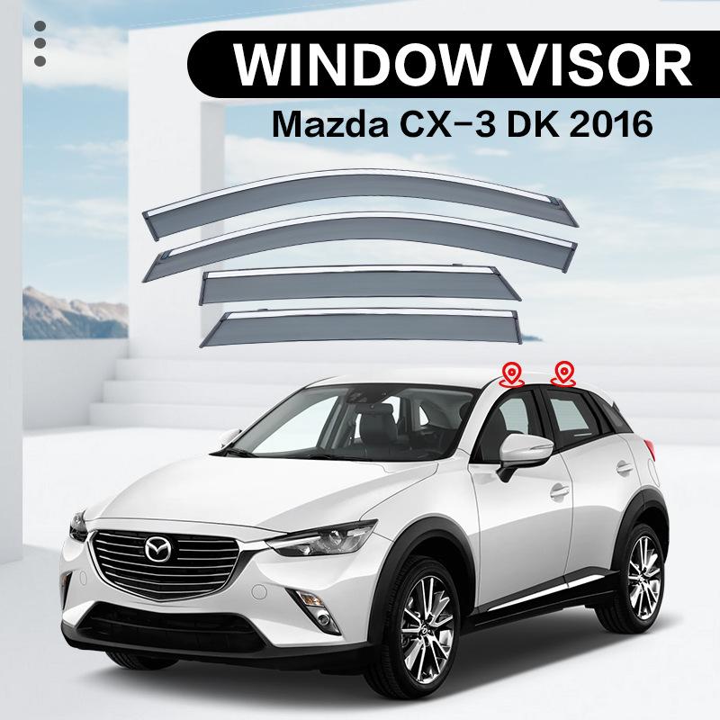MZ203 CX-3 CX3 DK系 サイドバイザー ドアバイザー 厚手 二重固定