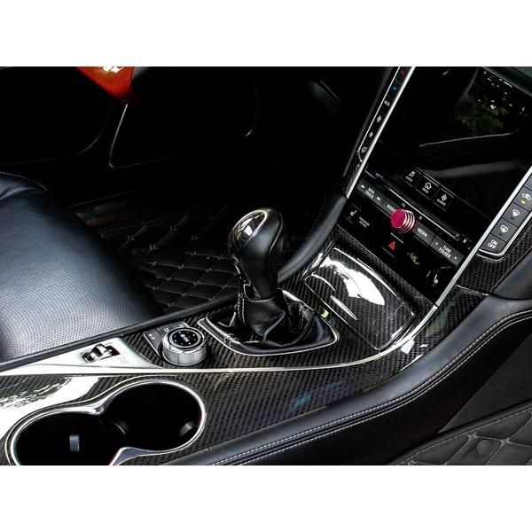 SK077 スカイライン V37 セダン シフトノブカバー カーボン 内装パーツ