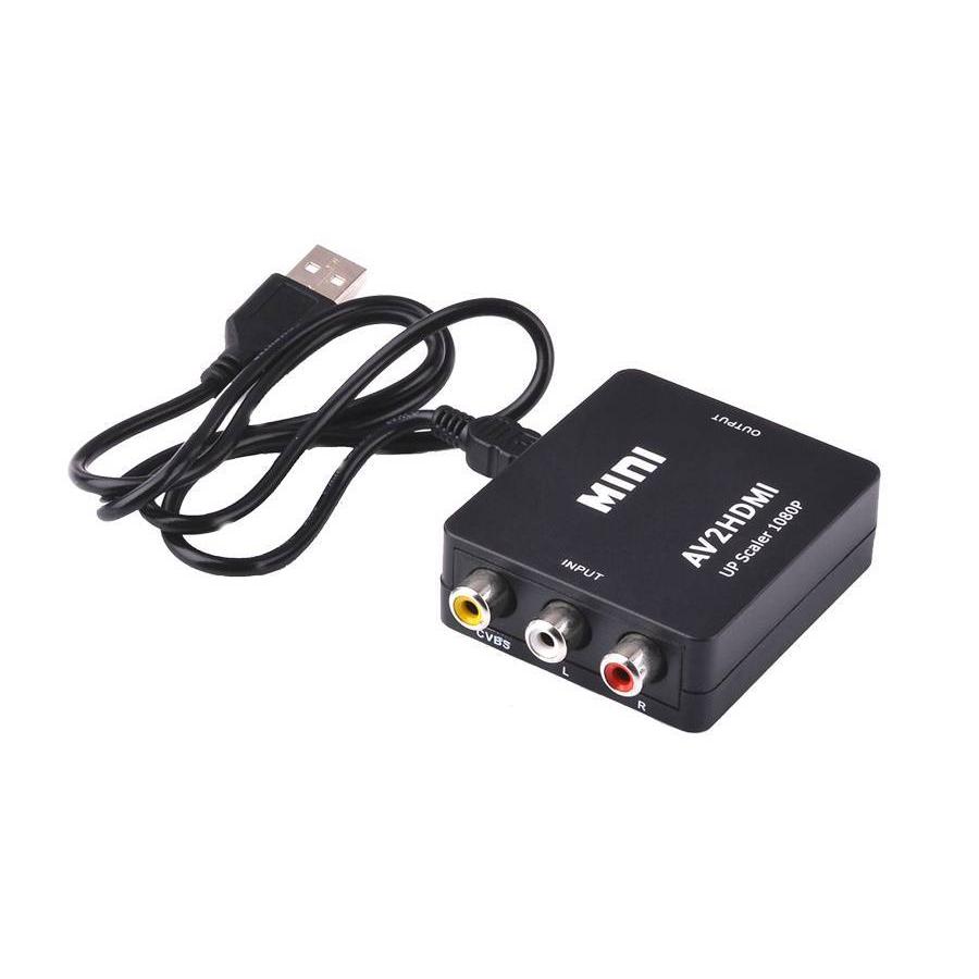 RCA→HDMI変換器+HDMI0.5m AVコンバーター 3色ケーブル ゲーム ビデオ