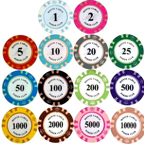ポーカーゲーム ポーカーチップ (数字表記500) 1枚 モンテカルロ