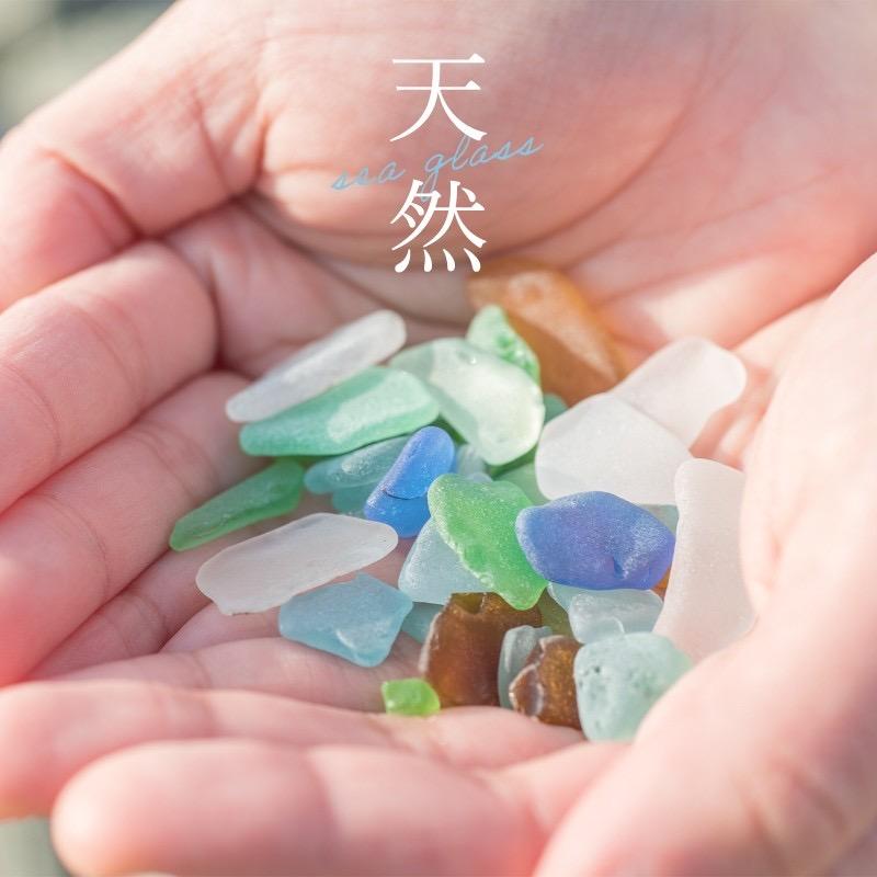 シーグラス ビーチグラス 緑色系 サイズ色々200g販売 天然 ガラス石