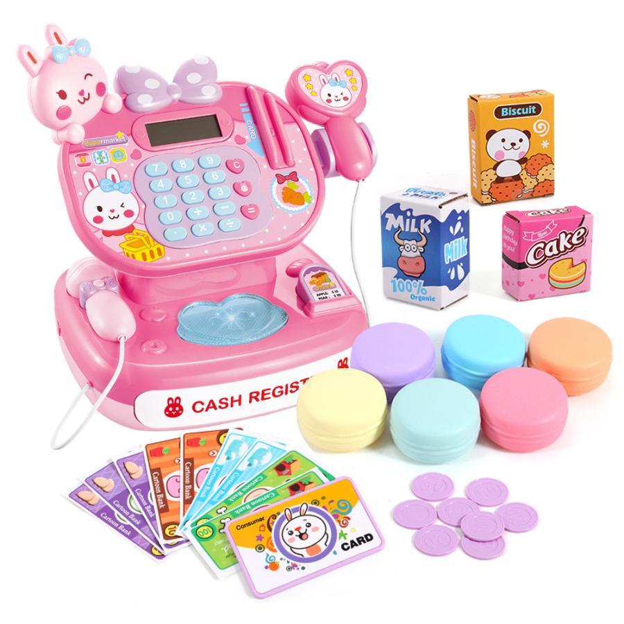 Flycreat レジおもちゃ ままごとごっこ レジスターセット お店屋さん ごっこ遊び おままごと セット誕生日