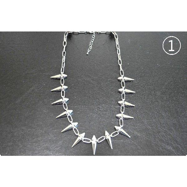 ネックレス スパイク鋲ネックレス ロックアクセサリー : r-m store